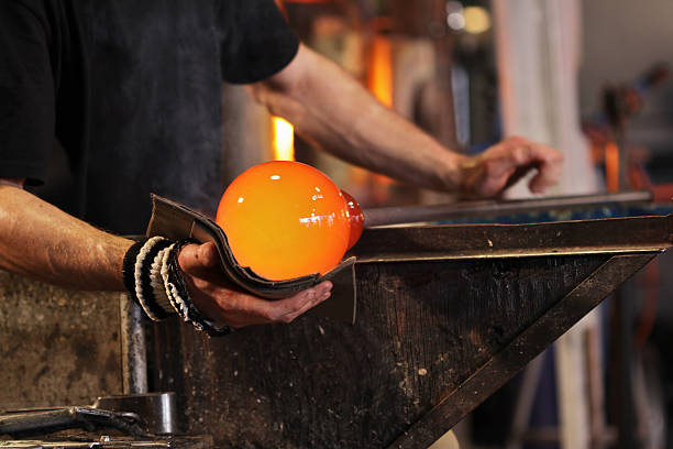 Art of glass blowing Art of glass blowing hand blown glass stock pictures, royalty-free photos & images
