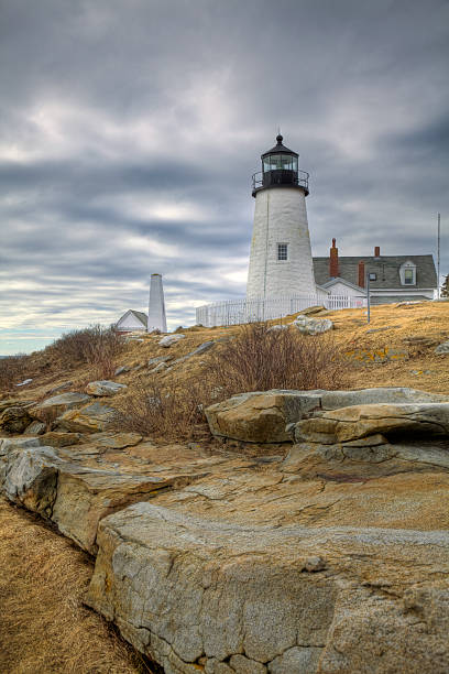 phare de pemaquid - pemaquid point lighthouse photos et images de collection