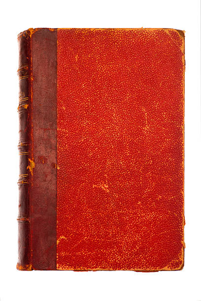 Antique red book stock photo