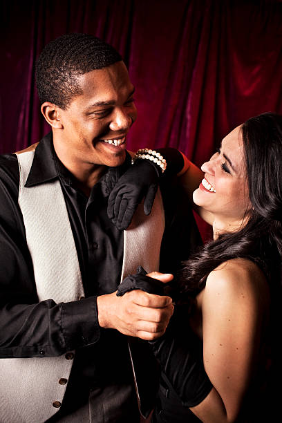 istock Couple dressed for evening out on dance floor night club. 471243503