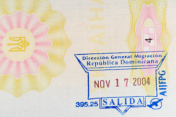 istock Visa stamp in the passport 471244731