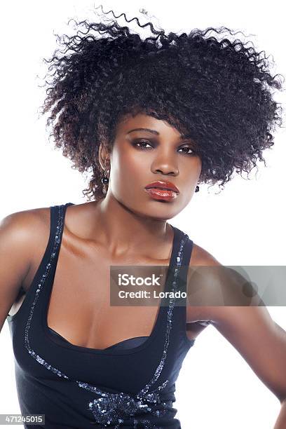 Czarny Piękno - zdjęcia stockowe i więcej obrazów Afrykanin - Afrykanin, Białe tło, Czarne włosy