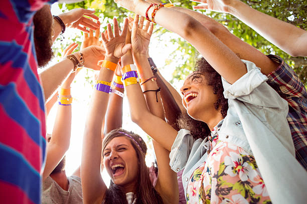 istock Happy hipsters dancing to the music 471246336
