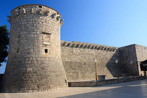 Architecture of Frankopan fort, Krk, Croatia