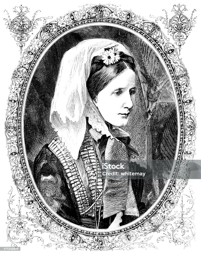Angela Burdett Coutts (1874 ilustração - Ilustração de 1870-1879 royalty-free