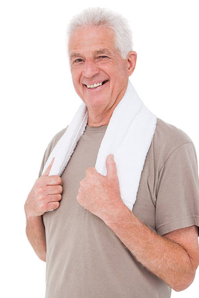istock Senior fit man smiling at camera 471247262