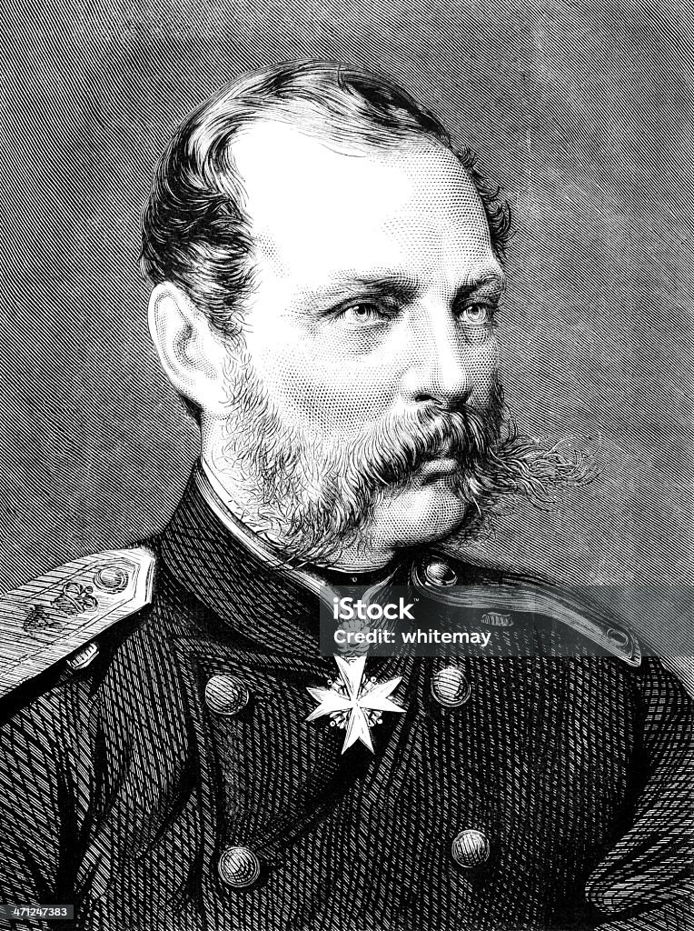 Alejandro II, emperador de Rusia (1818-1881 contemporánea de medio - Ilustración de stock de 1870-1879 libre de derechos