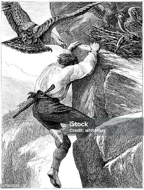 Ilustración de Hombre Que Se Ha Fustigado A Los Eagles Victorian Ilustración y más Vectores Libres de Derechos de Caer