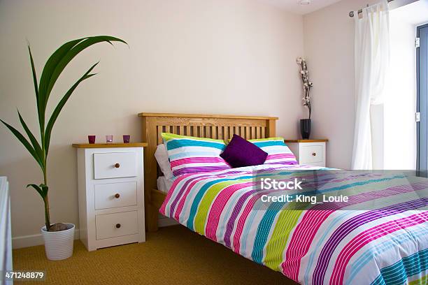 Colourful Bedroom Stock Photo - Download Image Now - Bedroom, Elegance, Green Color