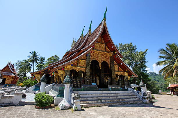 Wat xieng thong - pearl of Luang Prabang stock photo
