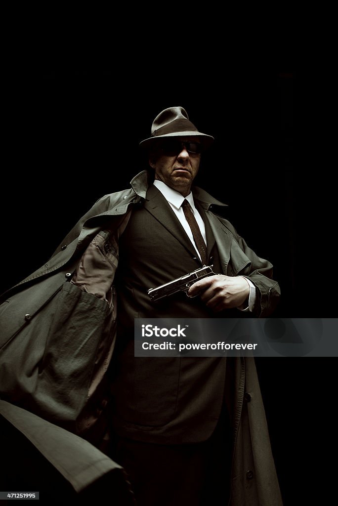 Mobster Ritratto - Foto stock royalty-free di Uomini