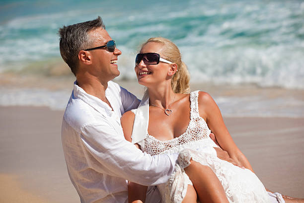 Wedding in the Caribbean stock photo