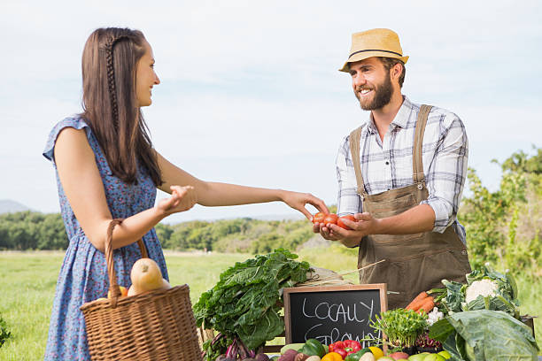 istock Farmer selling his organic produce 471254582