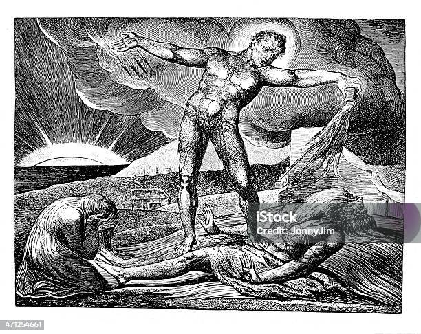 Vetores de Bíblia Antiga Aviso Satan Smiting Trabalho Com Vias De e mais imagens de William Blake - Poeta