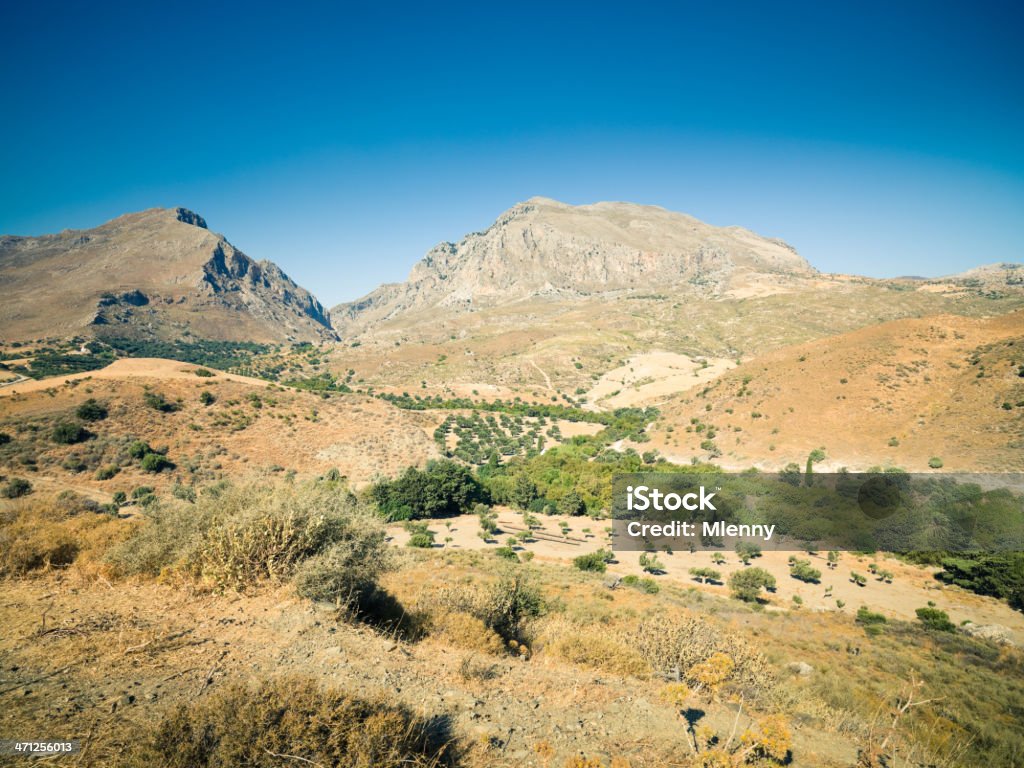 Grèce paysage méditerranéen avec montagnes de la Crète - Photo de Agriculture libre de droits