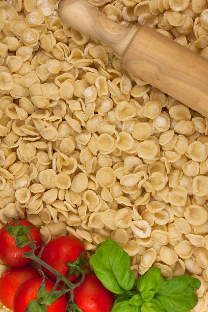 Italian Orecchiette Handmade Pasta stock photo