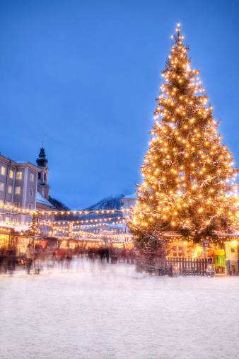 Berlin Germany on November 25, 2022: Brandeburg gate with the Christmas tree.