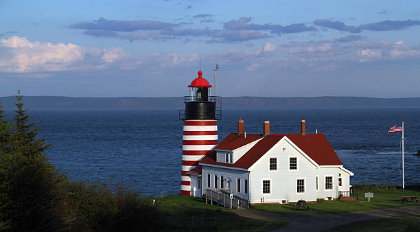 하떠이 quoddy 헤드 등대, me - port clyde 뉴스 사진 이미지