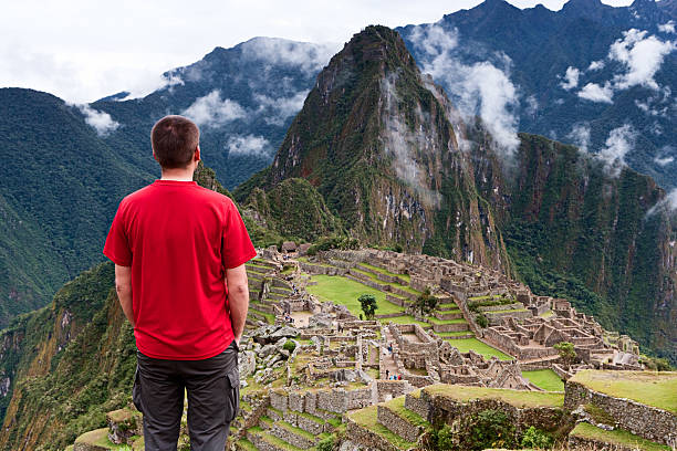 istock Tourist looking at Machu Picchu 471259433