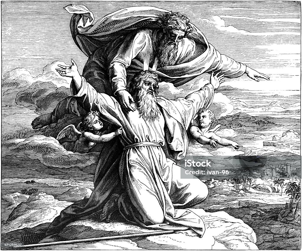 Moses widoki oferują Land - Zbiór ilustracji royalty-free (Anioł)