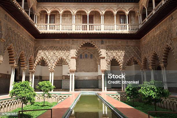 Alc225zar Of Seville Stock Photo - Download Image Now - Seville, Courtyard, Famous Place