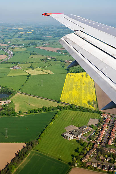 istock Flying over rural landscape on a clear day. 471263275