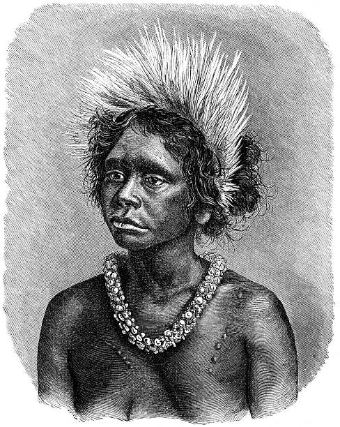 australian kobieta - aboriginal stock illustrations