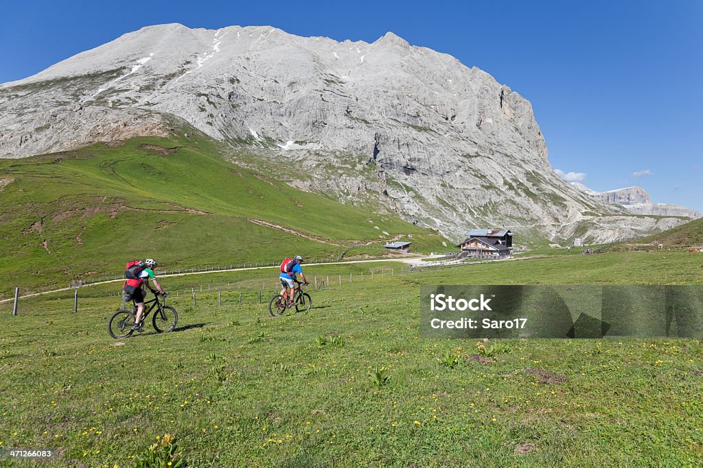 Avvicinarsi mountain lodge, Dolomiti - Foto stock royalty-free di Alto Adige