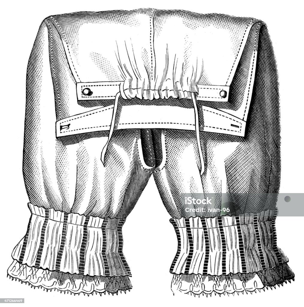 Calça feminina - Ilustração de Peça íntima do vestuário royalty-free