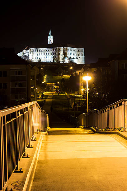 Castle at night in Mikulov, Czech Republic