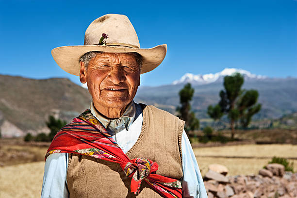 istock Peruvian man in national clothing, Chivay, Peru 471267409