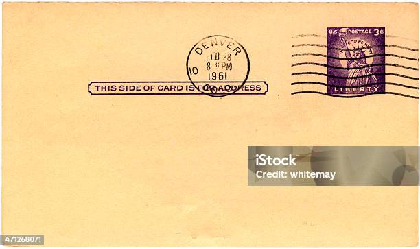 Tarjeta Postal De Denver Colorado 1961 Foto de stock y más banco de imágenes de EE.UU. - EE.UU., Matasellos, Tarjeta postal