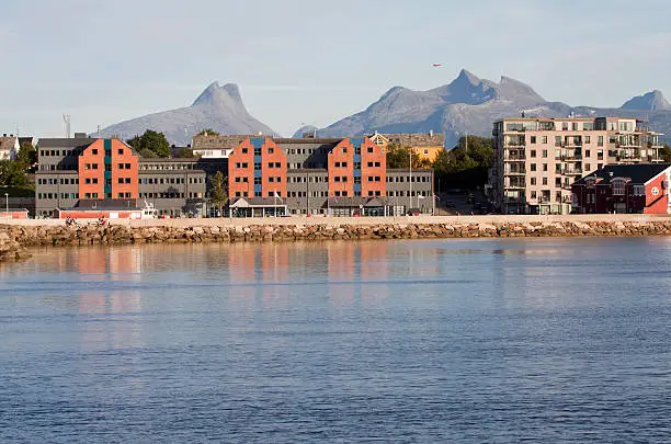 City of Bodø. The mountainrange seen in the bacground is named "Børvasstindan".