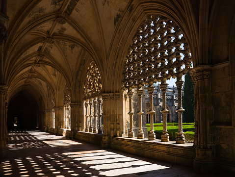 Royal Cloister of Batalha Abbey in Portugal