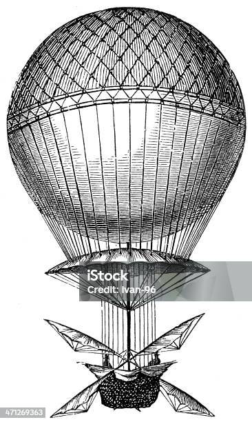 Vetores de Balão e mais imagens de Balão de ar quente - Balão de ar quente, Arte Linear, Estilo retrô