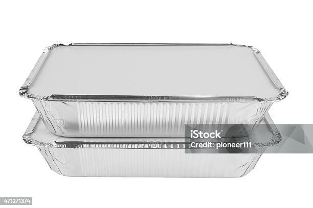 Foil Trays Stock Photo - Download Image Now - Foil - Material, Take Out Food, Tray