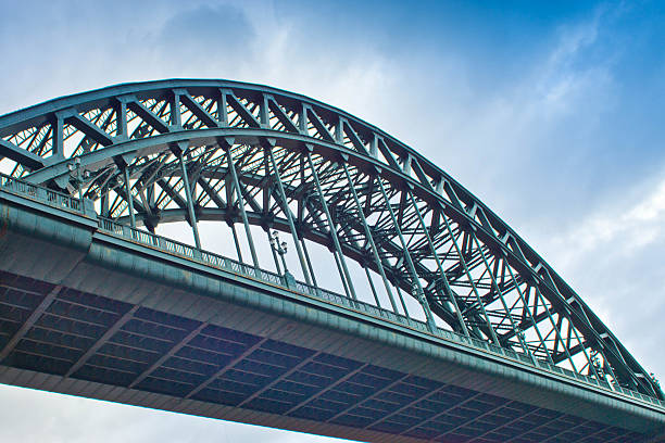 Newcastle Tyne bridge View of the Tyne bridge between Newcastle and Gateshead viewed from the  Newcastle end of the bridge. tyne bridge stock pictures, royalty-free photos & images