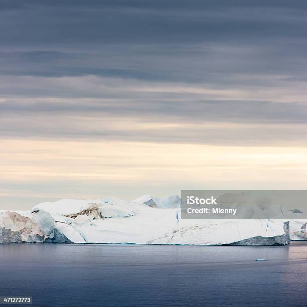 Arctic Sunrise Iceberg Greenland Stock Photo - Download Image Now - Arctic, Awe, Bay of Water