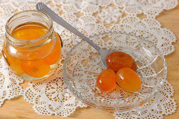 Kumquat spoon sweet from Corfu - Greece.