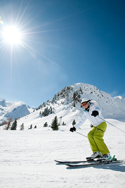 istock A qualified skier is racing down the trail on a sunny day 471272919