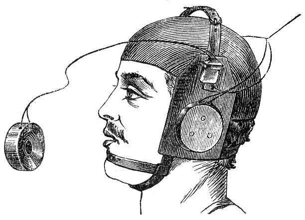 Old headphones  and  microphone  which were used with scuba helmet 