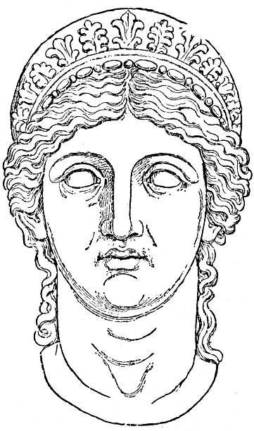 богиня гера - greece roman god god greco roman stock illustrations