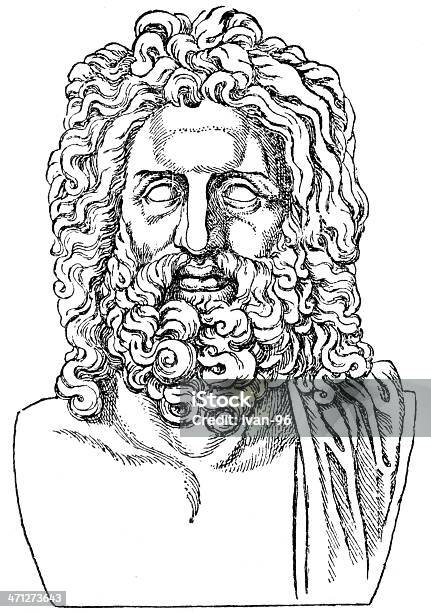 Ilustración de Zeus y más Vectores Libres de Derechos de Zeus - Zeus, Dios Romano, Grabado - Técnica de ilustración