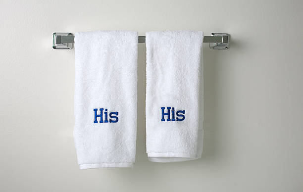 His-and-His Towels stock photo