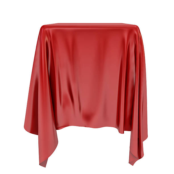 istock Box covered with cloth. 3d illustration isolated on white backgr 471276388