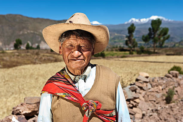 istock Peruvian man in national clothing, Chivay, Peru 471278151