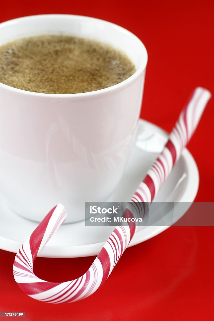 Caffè di Natale - Foto stock royalty-free di Bastoncino di zucchero