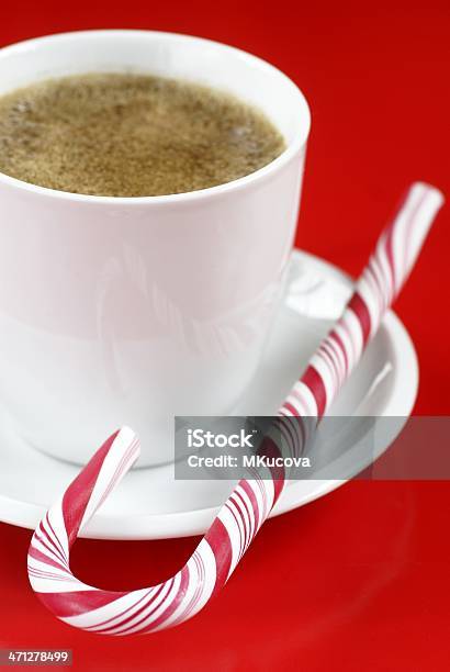 Caffè Di Natale - Fotografie stock e altre immagini di Bastoncino di zucchero - Bastoncino di zucchero, Bibita, Caffè - Bevanda