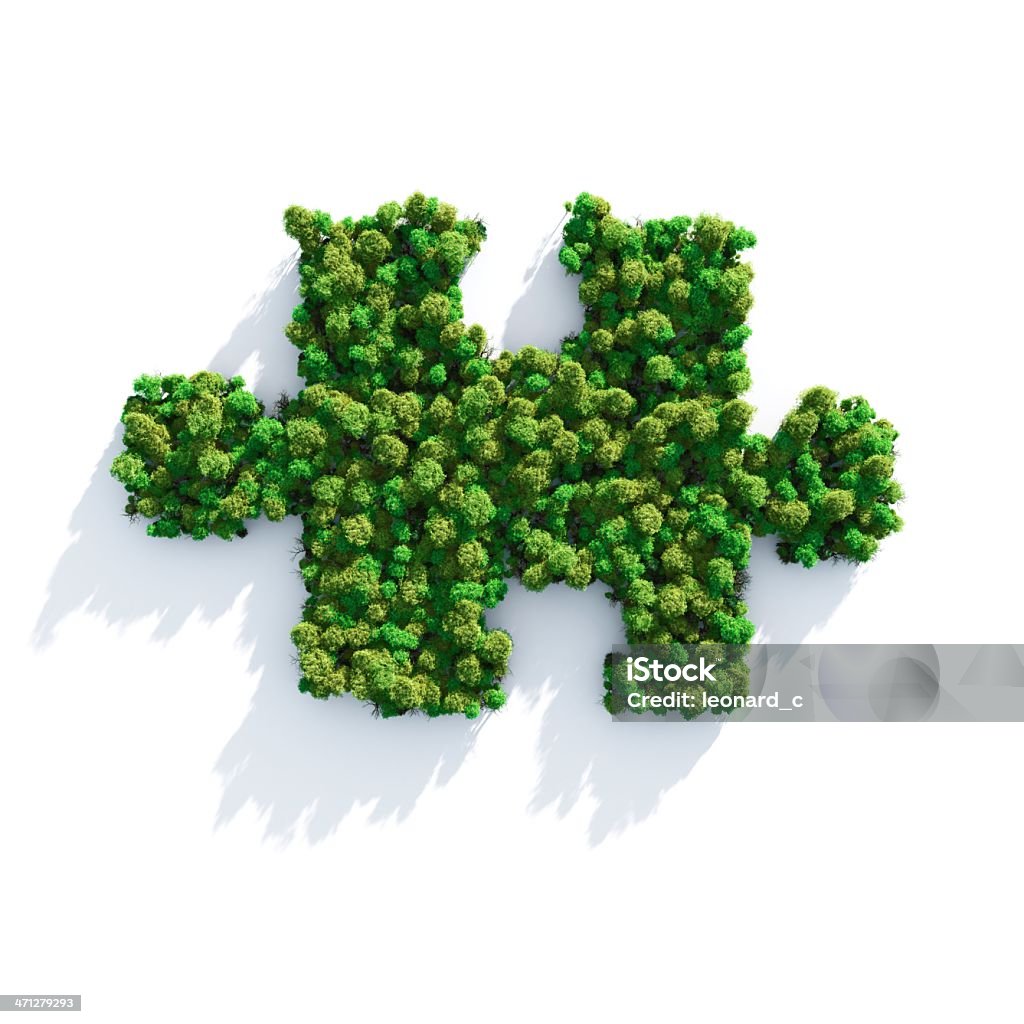 Puzzle verde - Foto stock royalty-free di Riciclaggio