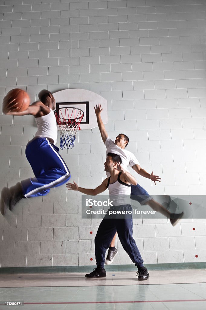 슬램 덩크 작업 슛 모션블러 - 로열티 프리 농구-팀 스포츠 스톡 사진